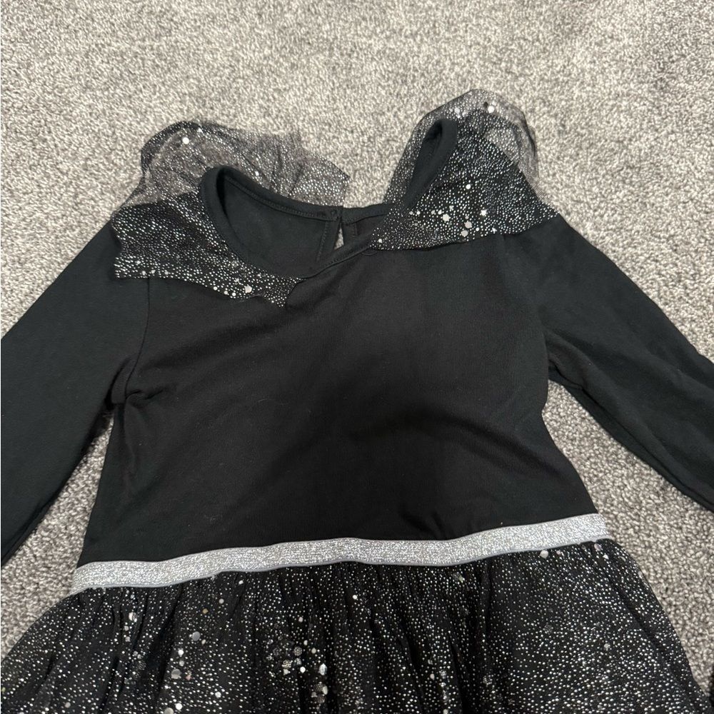 Cat & Jack Sparkling Black Tulle Dress Sz S/6 - Picture 5 of 7